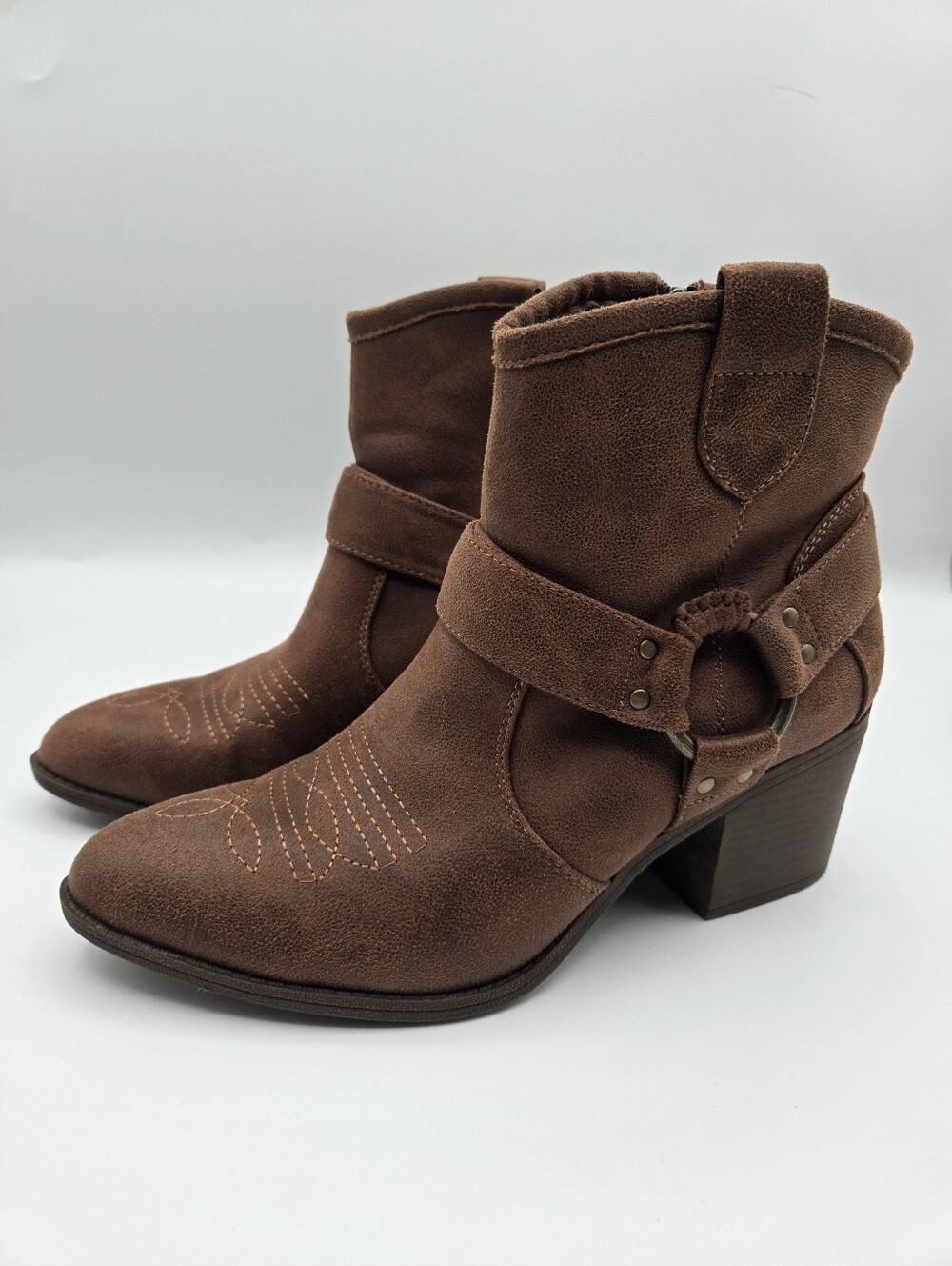 Xappeal Dolly Western Style Boots Womens Size 10 Tan Brown Boho Festival Rodeo